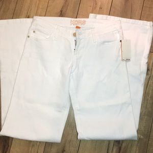 NWT white Michael Kors bell bottom jeans